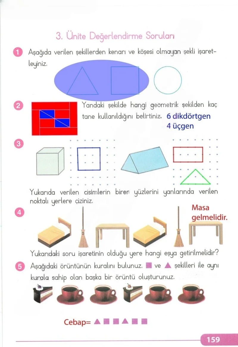 2. Sınıf Matematik Ders Kitabı Cevapları Tekno Artı Yayınları Sayfa 159 Çözüm Görseli