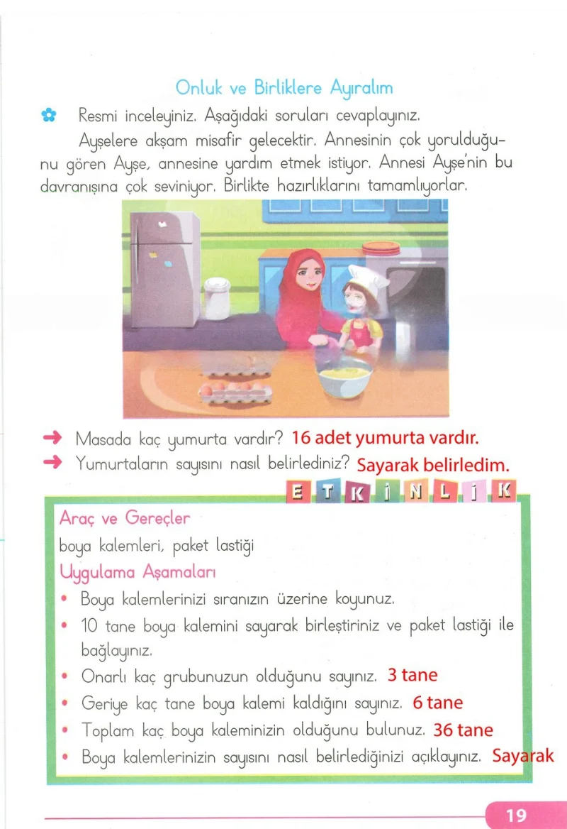2. Sınıf Matematik Ders Kitabı Cevapları Tekno Artı Yayınları Sayfa 19 Çözüm Görseli