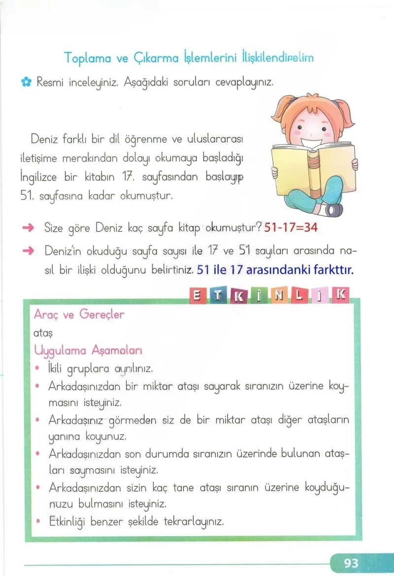 2. Sınıf Matematik Ders Kitabı Cevapları Tekno Artı Yayınları Sayfa 93 Çözüm Görseli