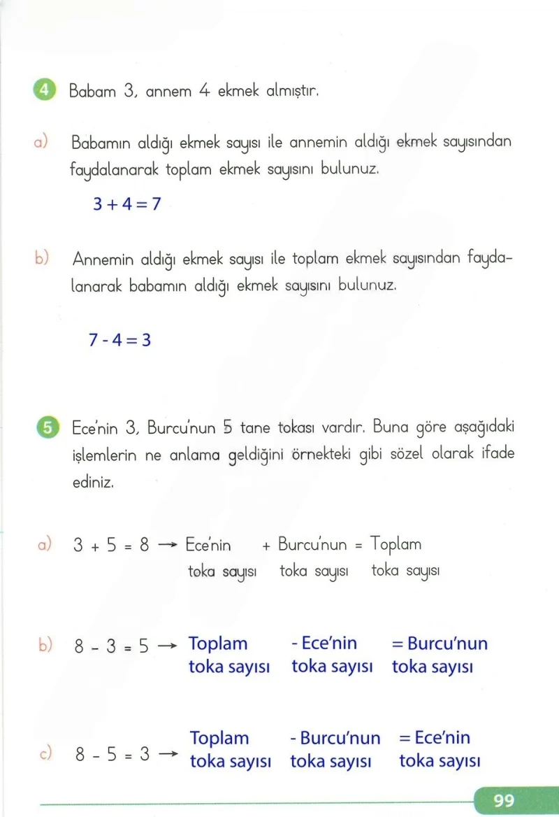 2. Sınıf Matematik Ders Kitabı Cevapları Tekno Artı Yayınları Sayfa 99 Çözüm Görseli