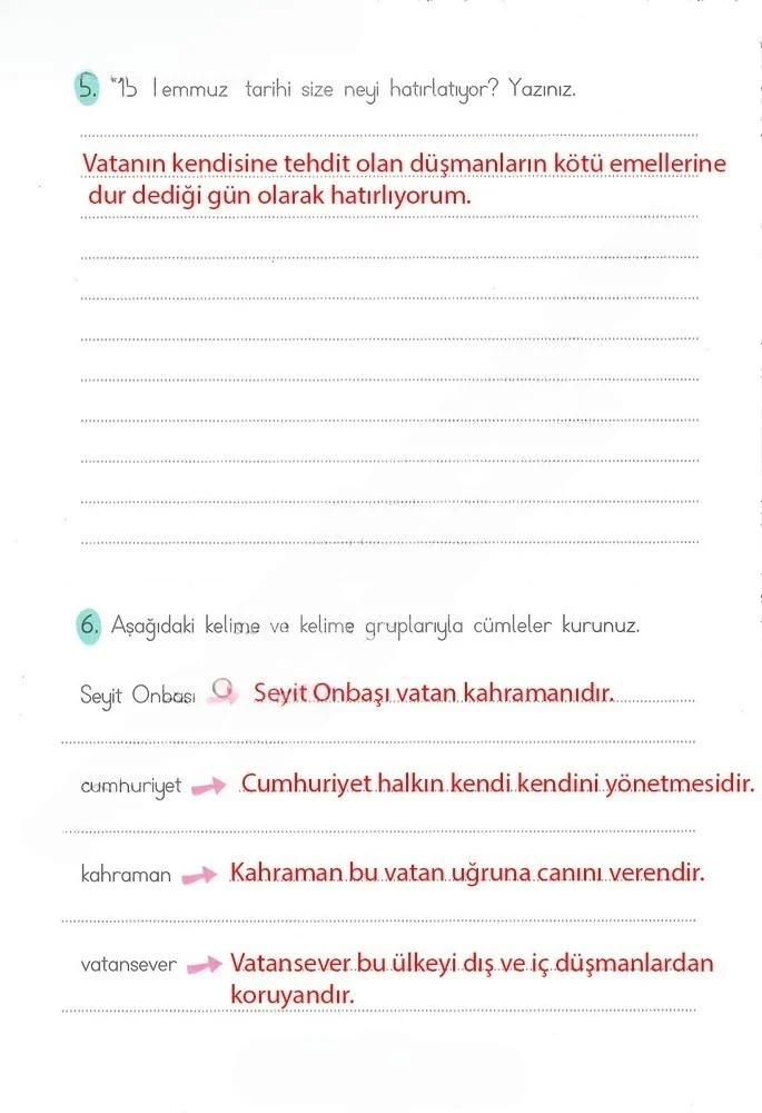 2. Sınıf Türkçe Ders Kitabı Cevapları Ada Matbaacılık Yayıncılık Sayfa 102 Çözüm Görseli