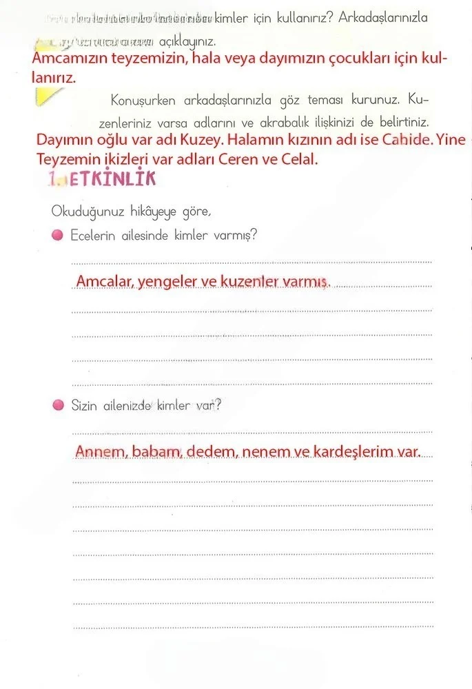 2. Sınıf Türkçe Ders Kitabı Cevapları Ada Matbaacılık Yayıncılık Sayfa 112 Çözüm Görseli