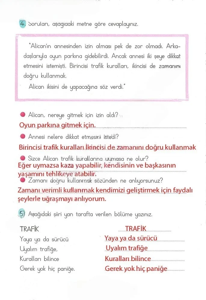 2. Sınıf Türkçe Ders Kitabı Cevapları Ada Matbaacılık Yayıncılık Sayfa 132 Çözüm Görseli