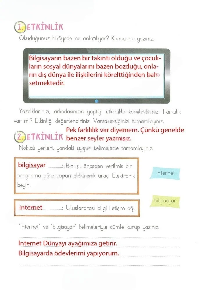 2. Sınıf Türkçe Ders Kitabı Cevapları Ada Matbaacılık Yayıncılık Sayfa 143 Çözüm Görseli