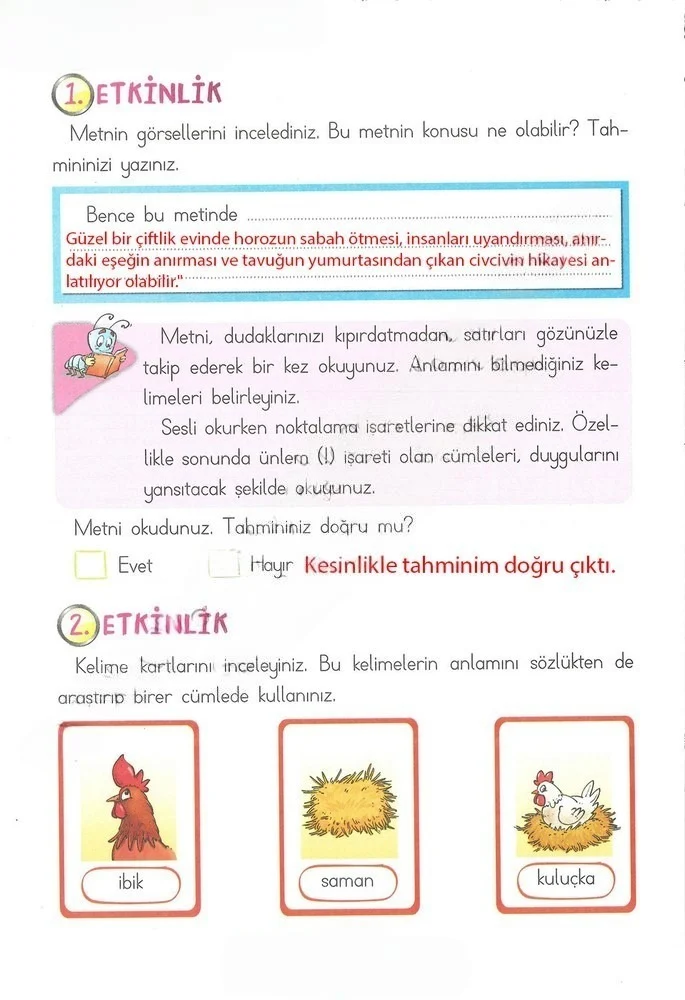 2. Sınıf Türkçe Ders Kitabı Cevapları Ada Matbaacılık Yayıncılık Sayfa 208 Çözüm Görseli