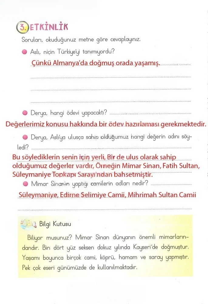 2. Sınıf Türkçe Ders Kitabı Cevapları Ada Matbaacılık Yayıncılık Sayfa 52 Çözüm Görseli