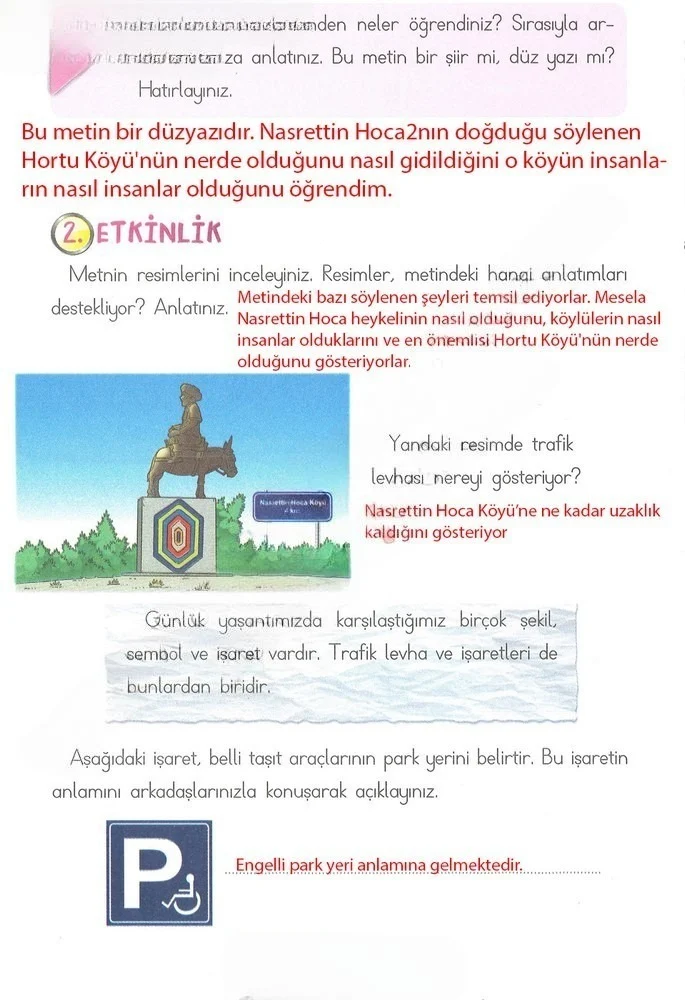 2. Sınıf Türkçe Ders Kitabı Cevapları Ada Matbaacılık Yayıncılık Sayfa 60 Çözüm Görseli