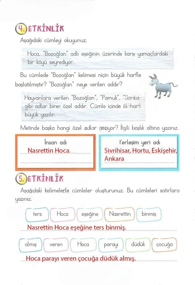2. Sınıf Türkçe Ders Kitabı Cevapları Ada Matbaacılık Yayıncılık Sayfa 62 Çözüm Görseli
