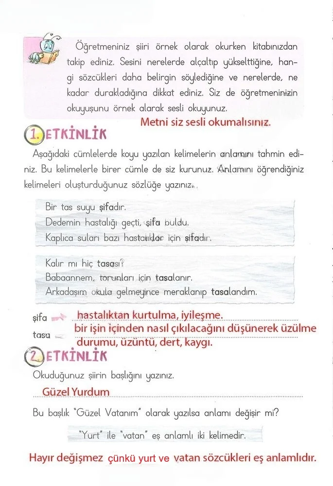 2. Sınıf Türkçe Ders Kitabı Cevapları Ada Matbaacılık Yayıncılık Sayfa 64 Çözüm Görseli