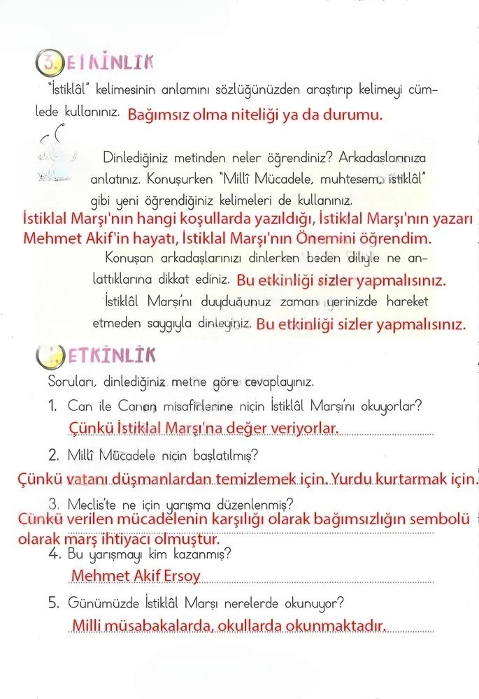 2. Sınıf Türkçe Ders Kitabı Cevapları Ada Matbaacılık Yayıncılık Sayfa 74 Çözüm Görseli