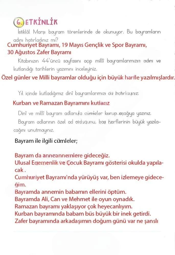2. Sınıf Türkçe Ders Kitabı Cevapları Ada Matbaacılık Yayıncılık Sayfa 76 Çözüm Görseli