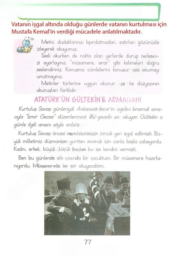2. Sınıf Türkçe Ders Kitabı Cevapları Ada Matbaacılık Yayıncılık Sayfa 77 Çözüm Görseli
