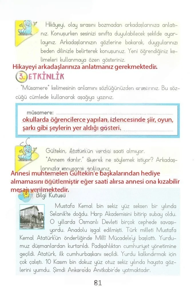 2. Sınıf Türkçe Ders Kitabı Cevapları Ada Matbaacılık Yayıncılık Sayfa 81 Çözüm Görseli