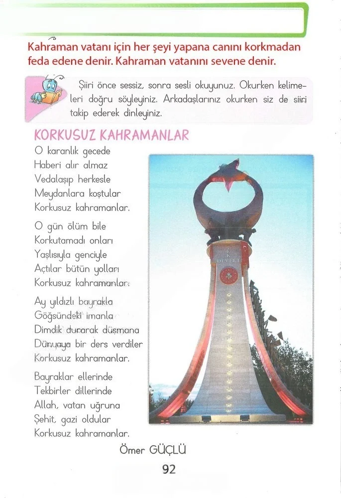 2. Sınıf Türkçe Ders Kitabı Cevapları Ada Matbaacılık Yayıncılık Sayfa 92 Çözüm Görseli