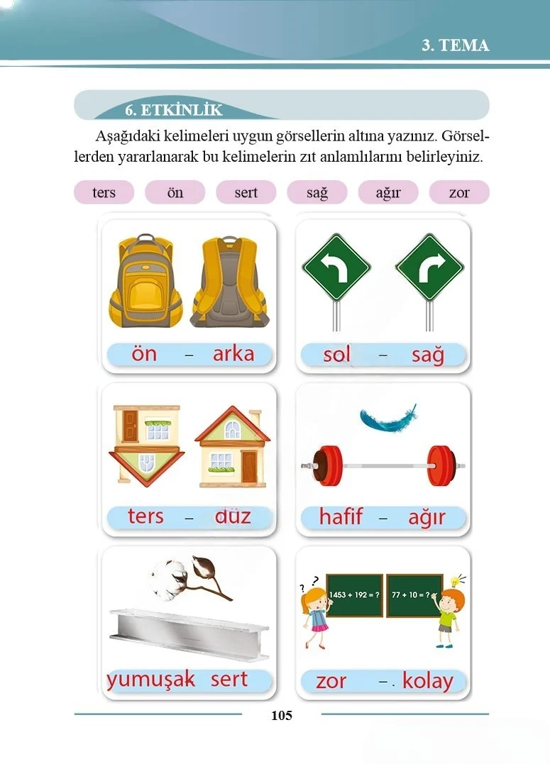2. Sınıf Türkçe Ders Kitabı Cevapları Bilim ve Kültür Yayınları Sayfa 105 Çözüm Görseli