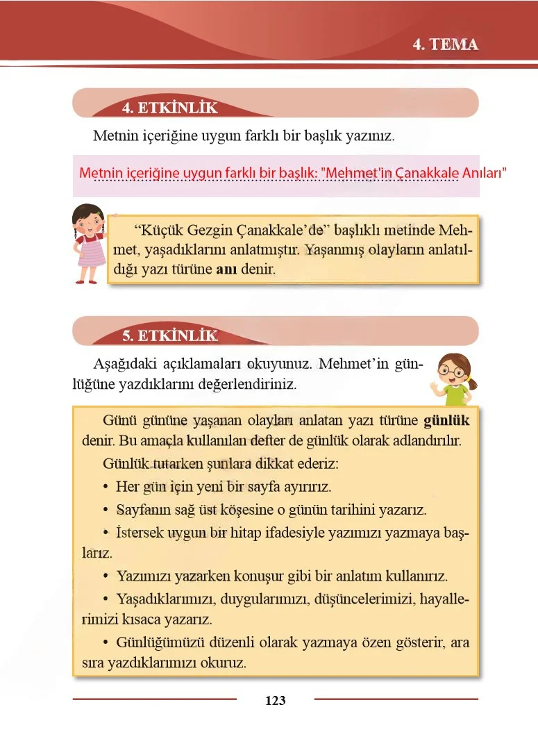 2. Sınıf Türkçe Ders Kitabı Cevapları Bilim ve Kültür Yayınları Sayfa 123 Çözüm Görseli