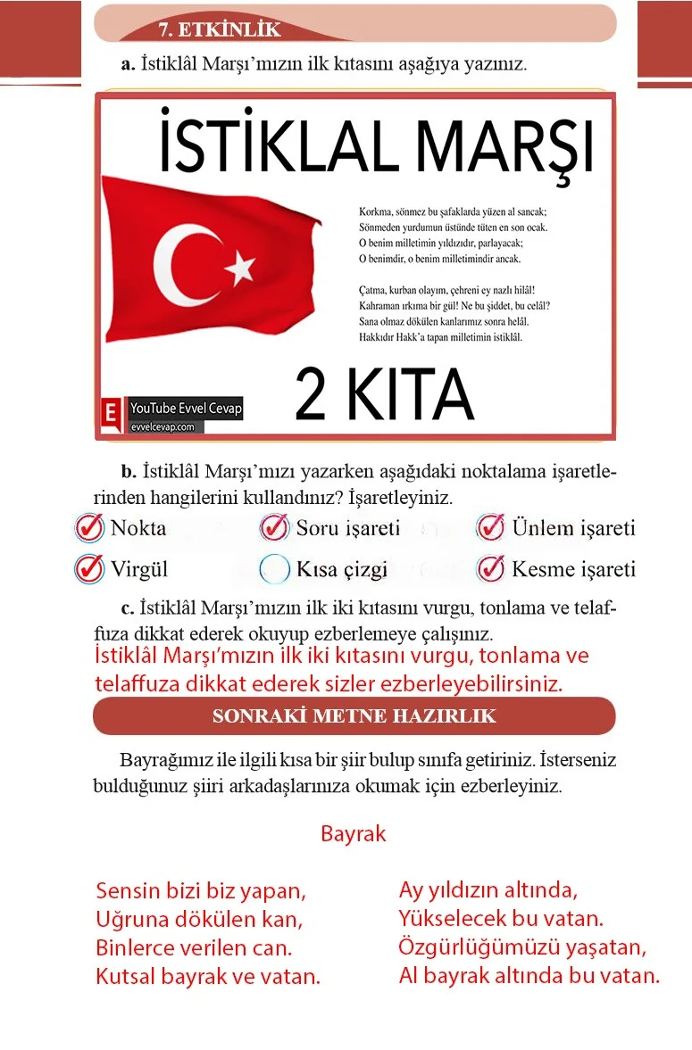 2. Sınıf Türkçe Ders Kitabı Cevapları Bilim ve Kültür Yayınları Sayfa 135 Çözüm Görseli