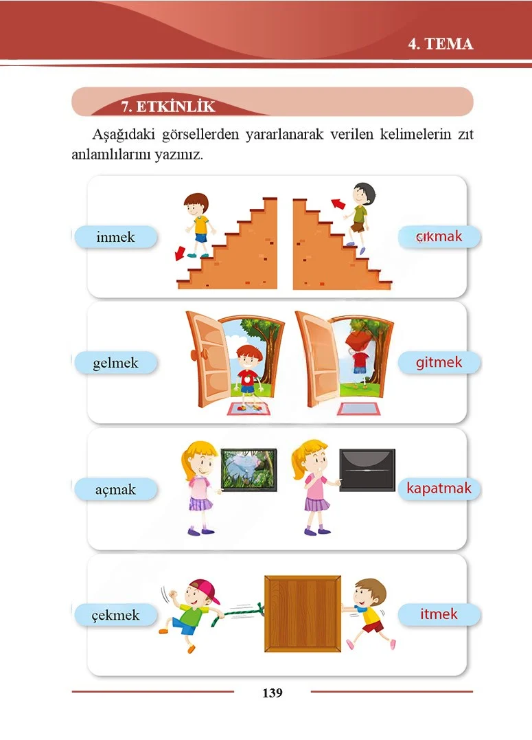 2. Sınıf Türkçe Ders Kitabı Cevapları Bilim ve Kültür Yayınları Sayfa 139 Çözüm Görseli