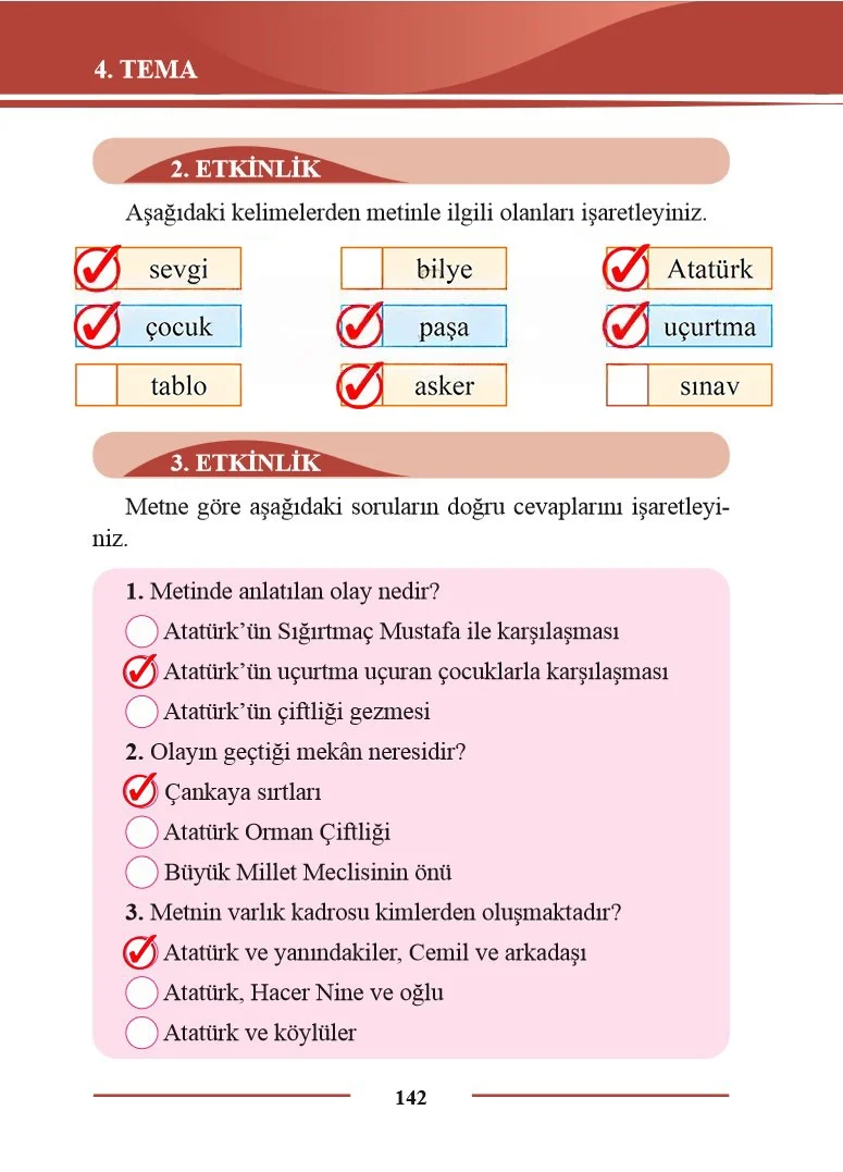 2. Sınıf Türkçe Ders Kitabı Cevapları Bilim ve Kültür Yayınları Sayfa 142 Çözüm Görseli