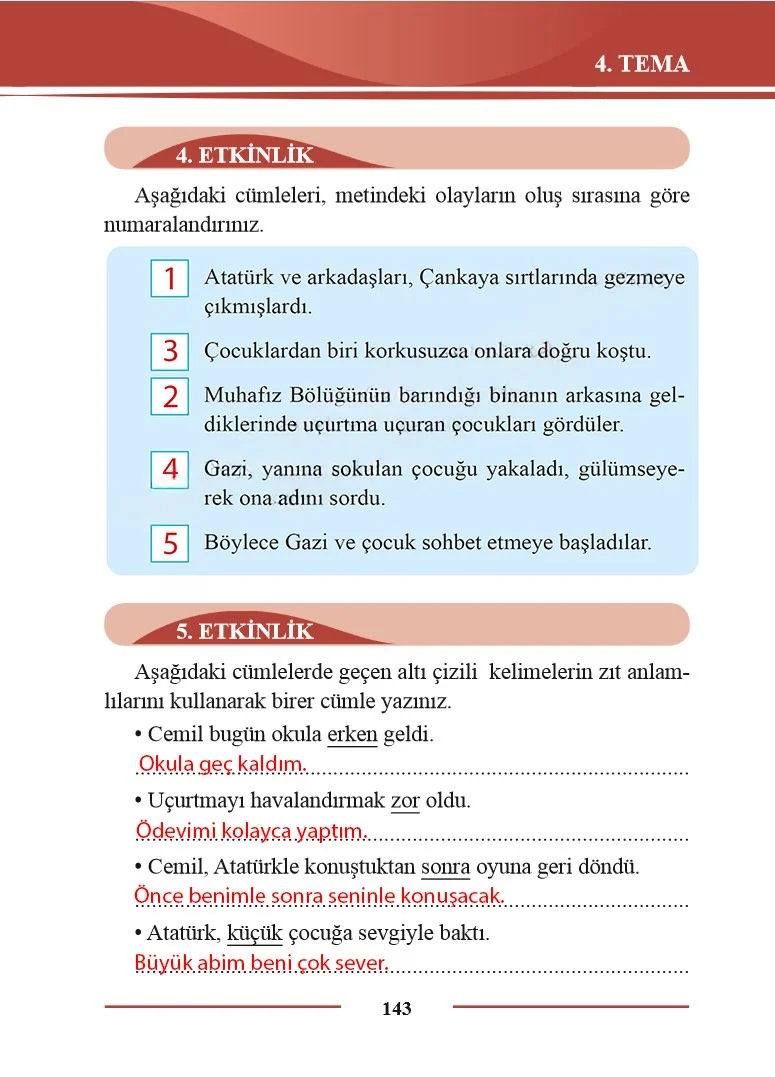 2. Sınıf Türkçe Ders Kitabı Cevapları Bilim ve Kültür Yayınları Sayfa 143 Çözüm Görseli