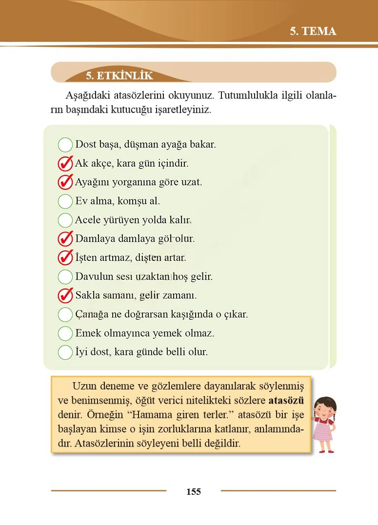 2. Sınıf Türkçe Ders Kitabı Cevapları Bilim ve Kültür Yayınları Sayfa 155 Çözüm Görseli