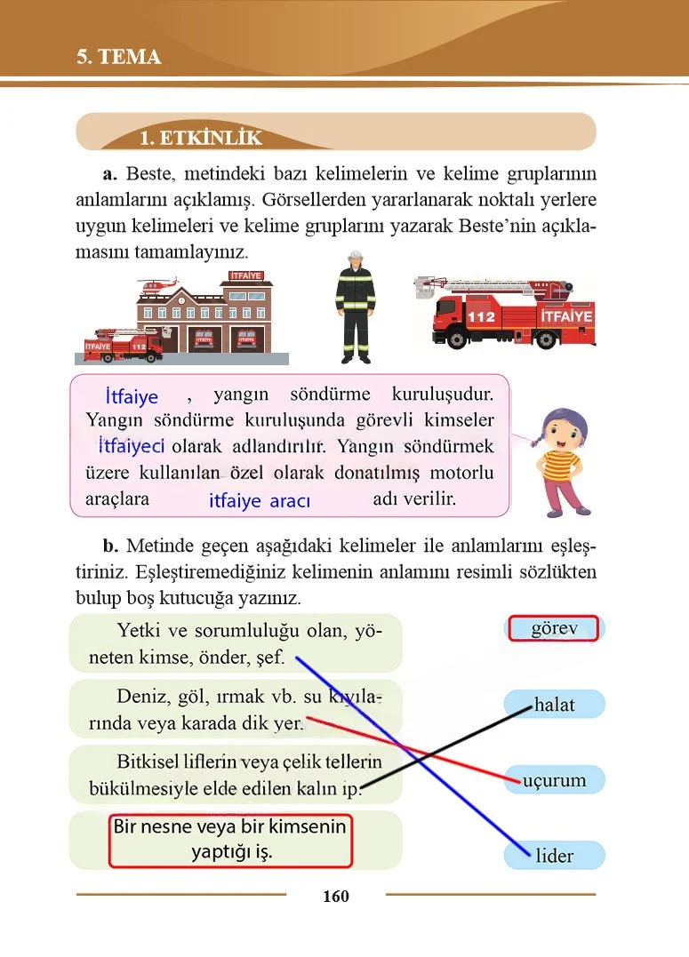 2. Sınıf Türkçe Ders Kitabı Cevapları Bilim ve Kültür Yayınları Sayfa 160 Çözüm Görseli