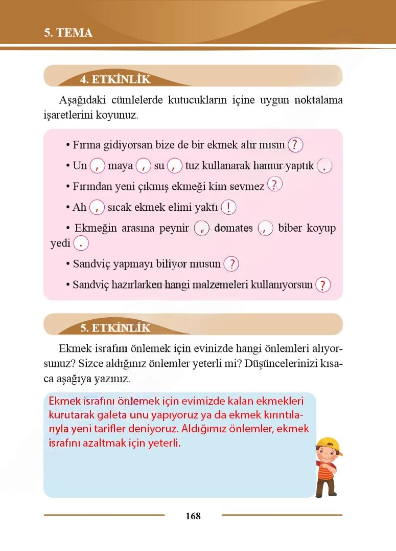 2. Sınıf Türkçe Ders Kitabı Cevapları Bilim ve Kültür Yayınları Sayfa 168 Çözüm Görseli