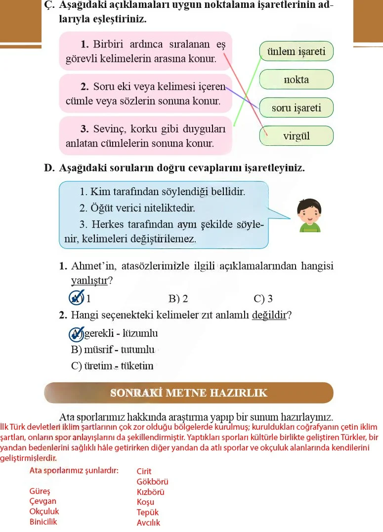 2. Sınıf Türkçe Ders Kitabı Cevapları Bilim ve Kültür Yayınları Sayfa 180 Çözüm Görseli