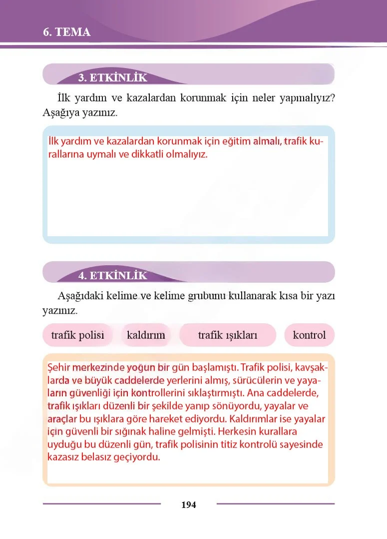 2. Sınıf Türkçe Ders Kitabı Cevapları Bilim ve Kültür Yayınları Sayfa 194 Çözüm Görseli