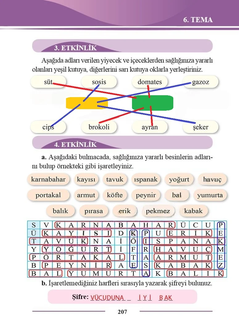 2. Sınıf Türkçe Ders Kitabı Cevapları Bilim ve Kültür Yayınları Sayfa 207 Çözüm Görseli