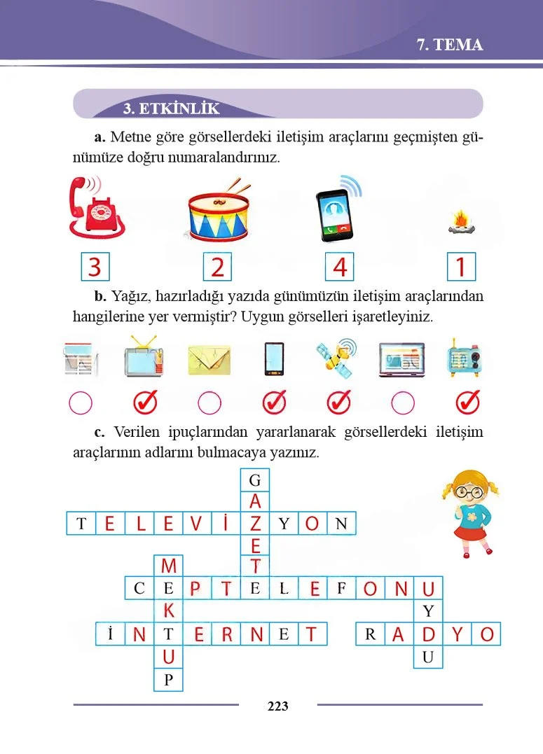 2. Sınıf Türkçe Ders Kitabı Cevapları Bilim ve Kültür Yayınları Sayfa 223 Çözüm Görseli