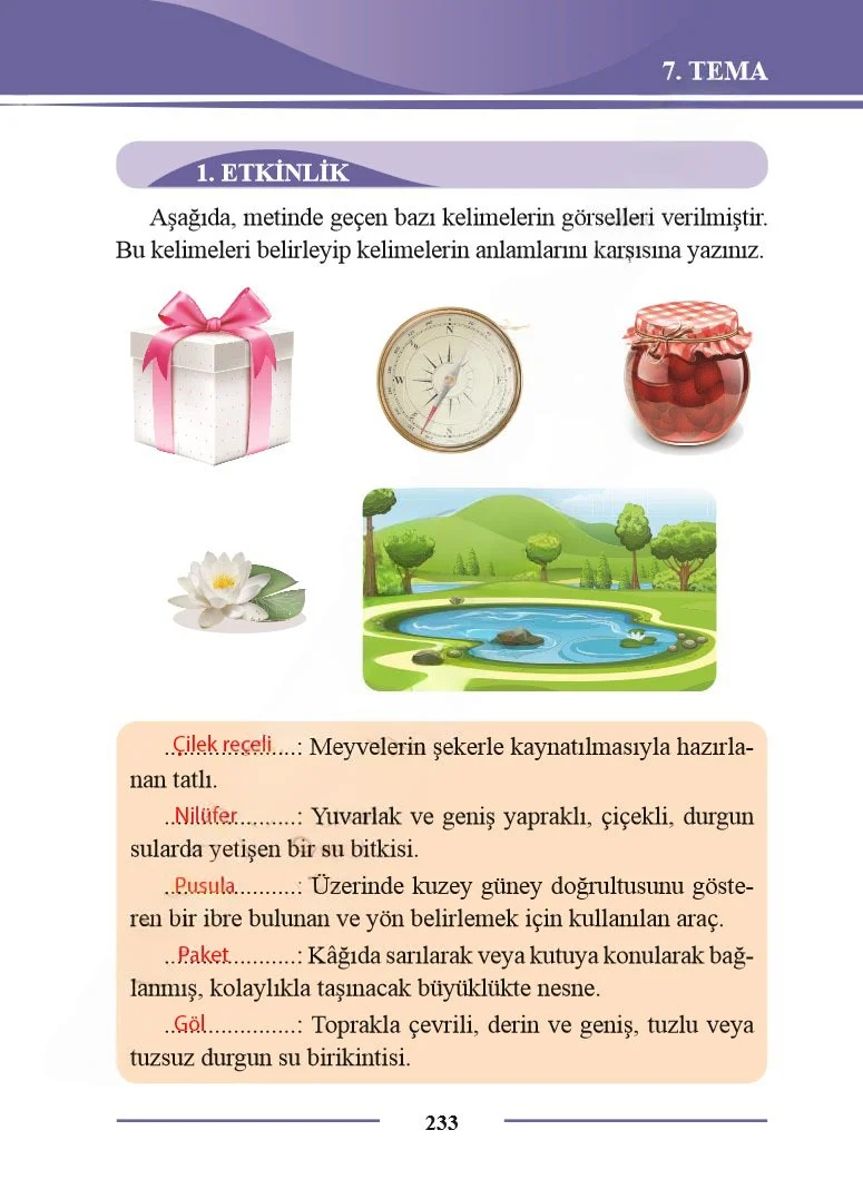 2. Sınıf Türkçe Ders Kitabı Cevapları Bilim ve Kültür Yayınları Sayfa 233 Çözüm Görseli