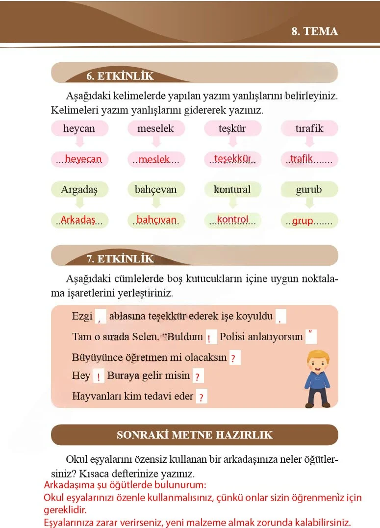 2. Sınıf Türkçe Ders Kitabı Cevapları Bilim ve Kültür Yayınları Sayfa 263 Çözüm Görseli