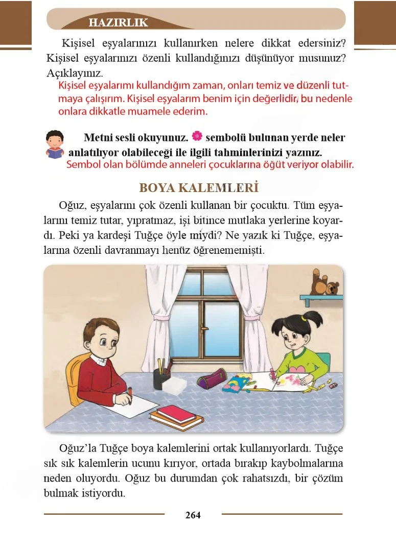 2. Sınıf Türkçe Ders Kitabı Cevapları Bilim ve Kültür Yayınları Sayfa 264 Çözüm Görseli