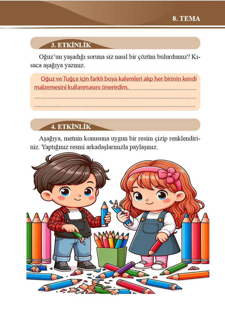 2. Sınıf Türkçe Ders Kitabı Cevapları Bilim ve Kültür Yayınları Sayfa 267 Çözüm Görseli
