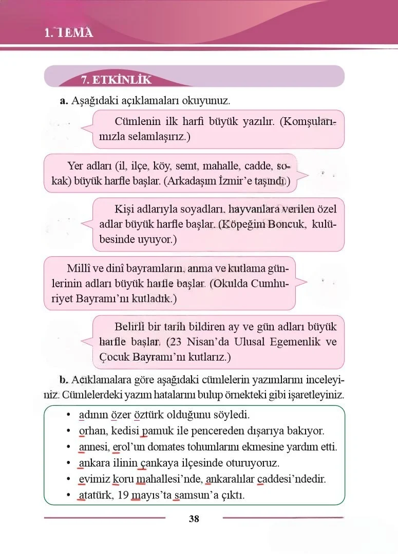 2. Sınıf Türkçe Ders Kitabı Cevapları Bilim ve Kültür Yayınları Sayfa 38 Çözüm Görseli
