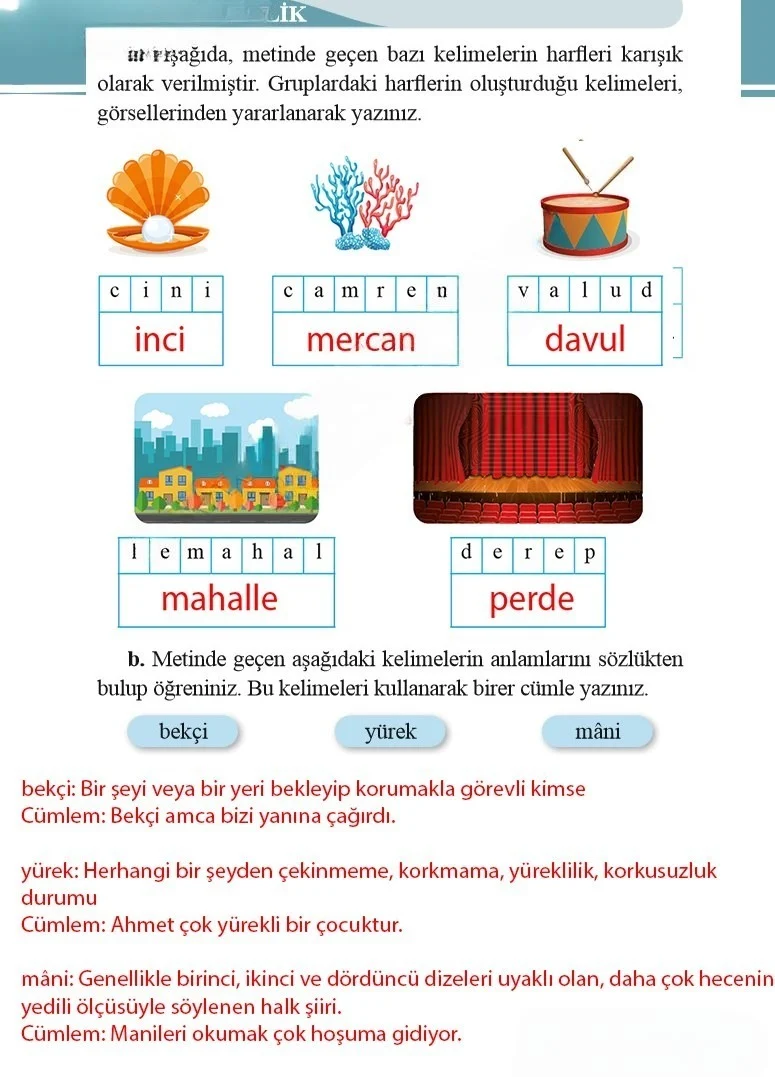 2. Sınıf Türkçe Ders Kitabı Cevapları Bilim ve Kültür Yayınları Sayfa 95 Çözüm Görseli