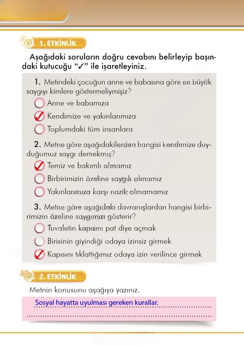 2. Sınıf Türkçe Ders Kitabı Cevapları İlke Yayınları Sayfa 154 Çözüm Görseli
