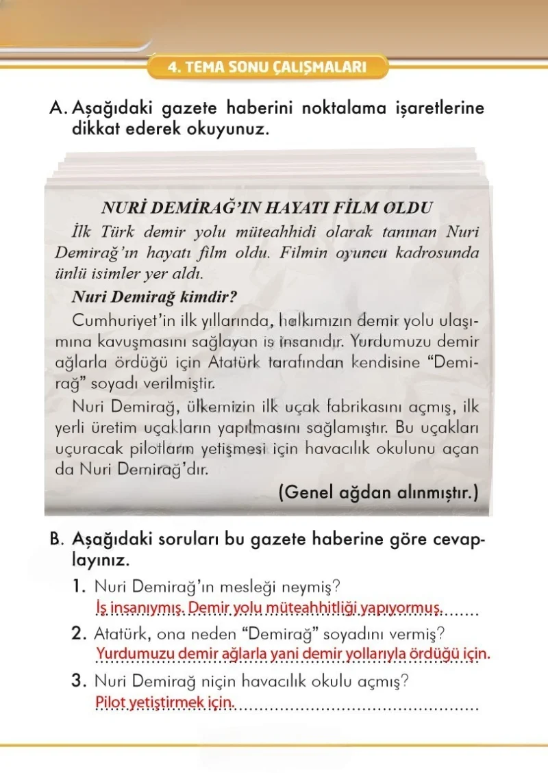 2. Sınıf Türkçe Ders Kitabı Cevapları İlke Yayınları Sayfa 160 Çözüm Görseli