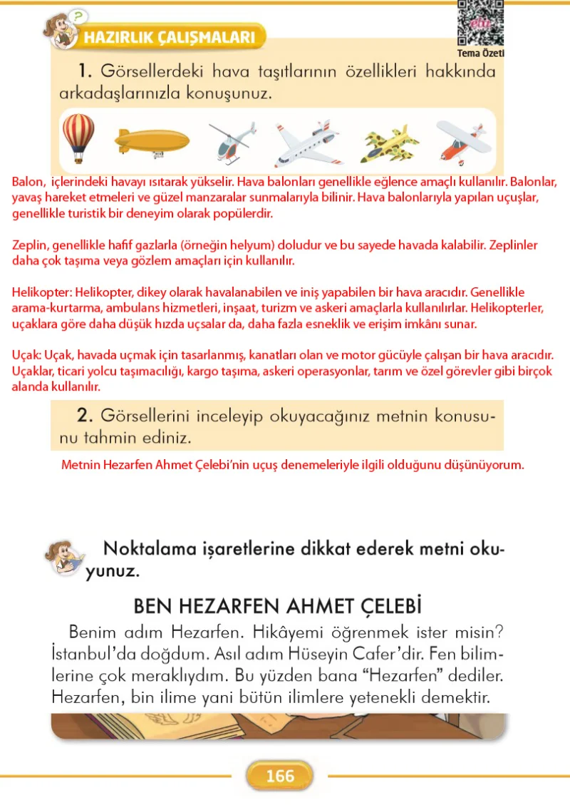 2. Sınıf Türkçe Ders Kitabı Cevapları İlke Yayınları Sayfa 166 Çözüm Görseli