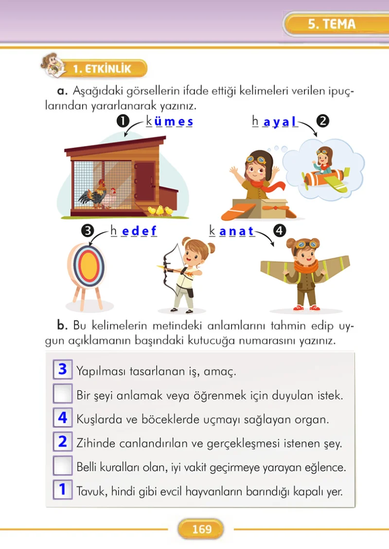 2. Sınıf Türkçe Ders Kitabı Cevapları İlke Yayınları Sayfa 169 Çözüm Görseli