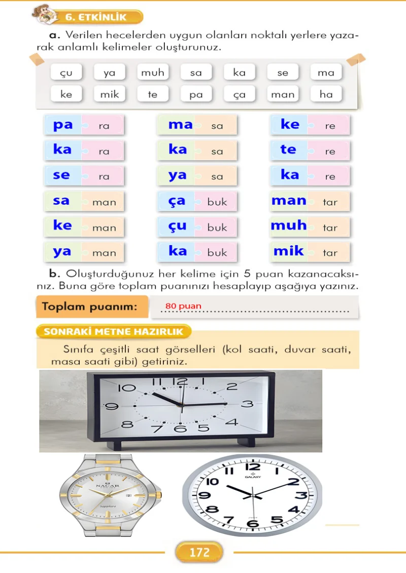 2. Sınıf Türkçe Ders Kitabı Cevapları İlke Yayınları Sayfa 172 Çözüm Görseli