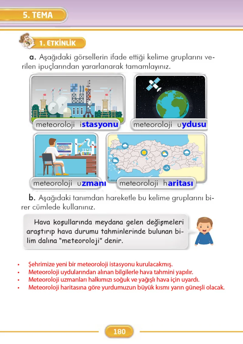 2. Sınıf Türkçe Ders Kitabı Cevapları İlke Yayınları Sayfa 180 Çözüm Görseli