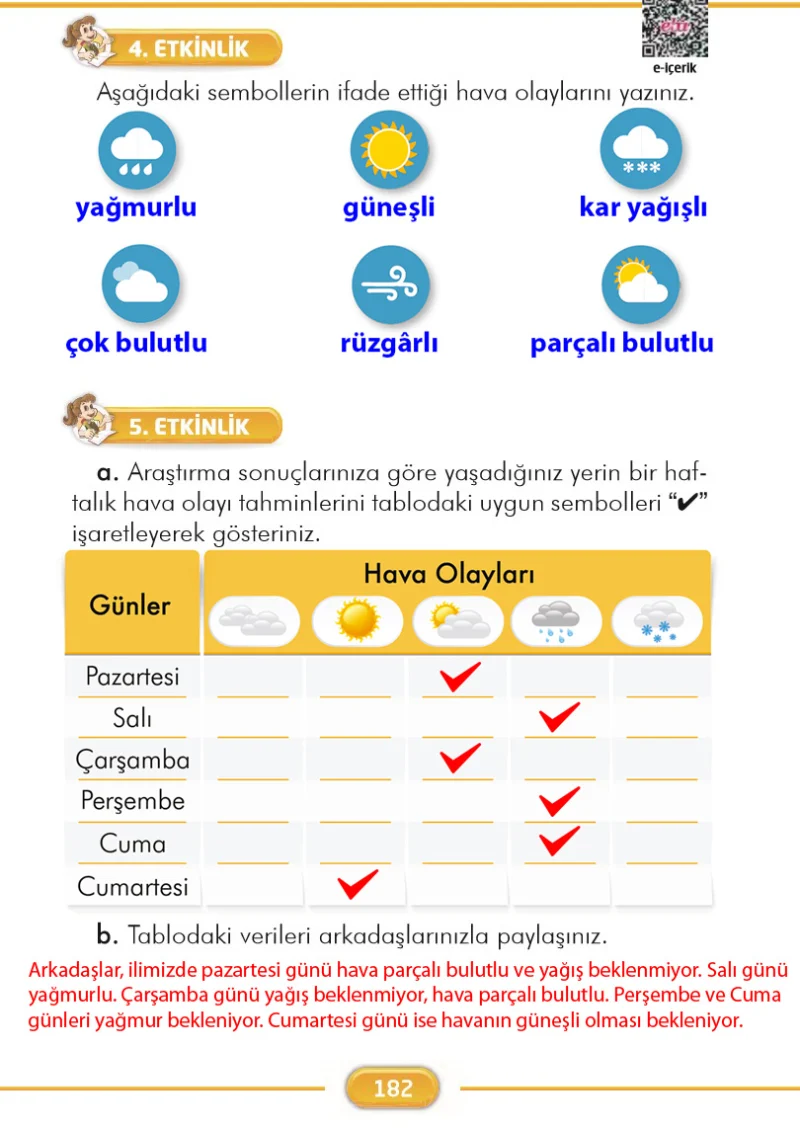 2. Sınıf Türkçe Ders Kitabı Cevapları İlke Yayınları Sayfa 182 Çözüm Görseli