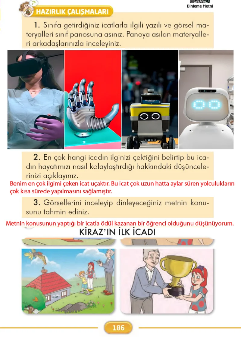 2. Sınıf Türkçe Ders Kitabı Cevapları İlke Yayınları Sayfa 186 Çözüm Görseli