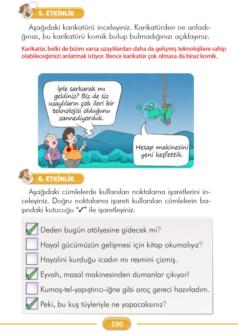 2. Sınıf Türkçe Ders Kitabı Cevapları İlke Yayınları Sayfa 190 Çözüm Görseli