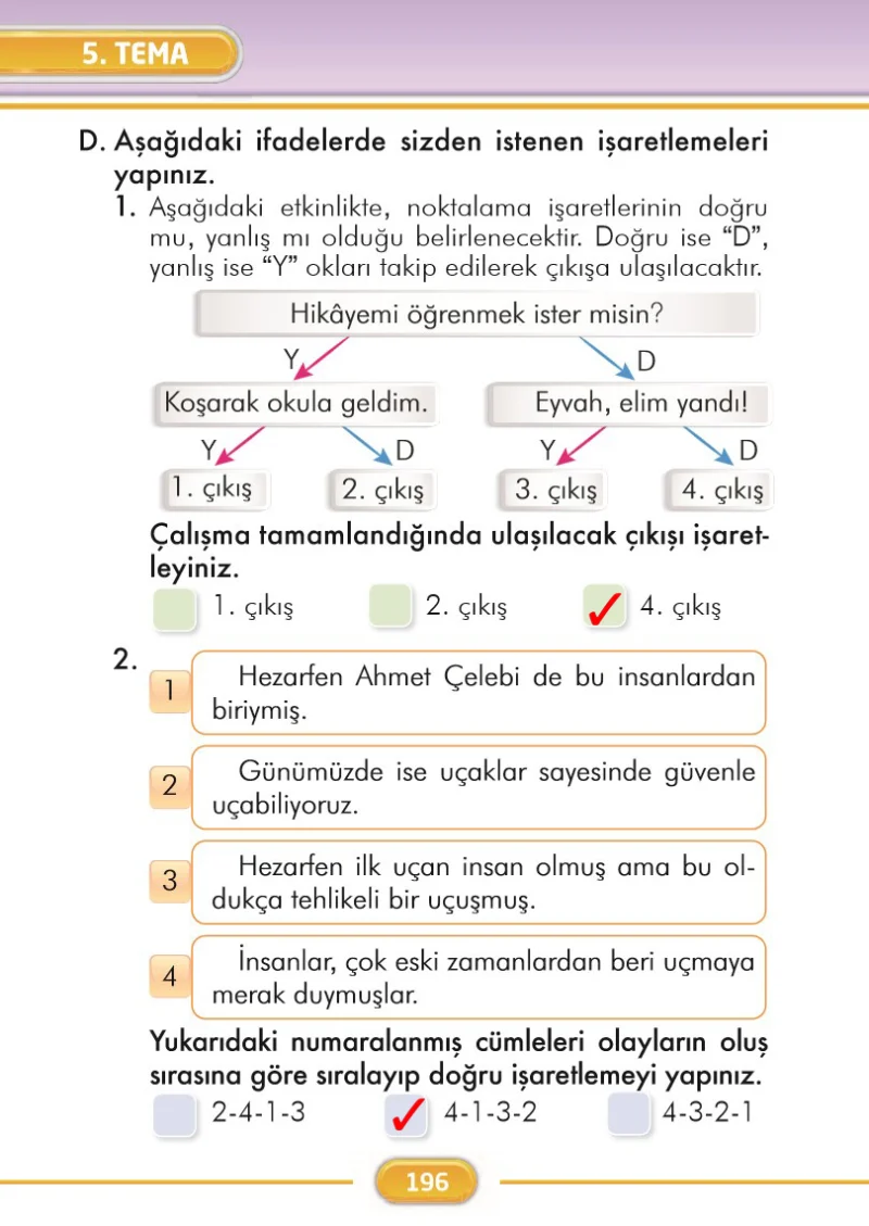 2. Sınıf Türkçe Ders Kitabı Cevapları İlke Yayınları Sayfa 196 Çözüm Görseli