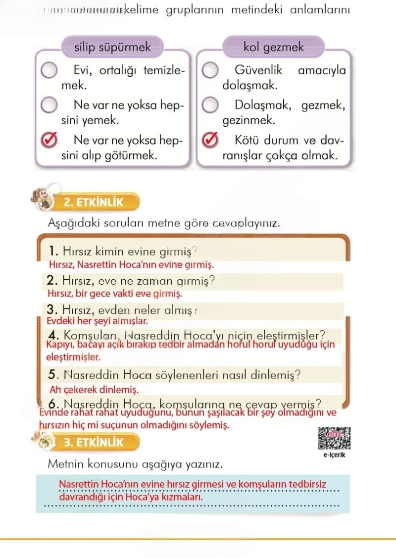 2. Sınıf Türkçe Ders Kitabı Cevapları İlke Yayınları Sayfa 202 Çözüm Görseli