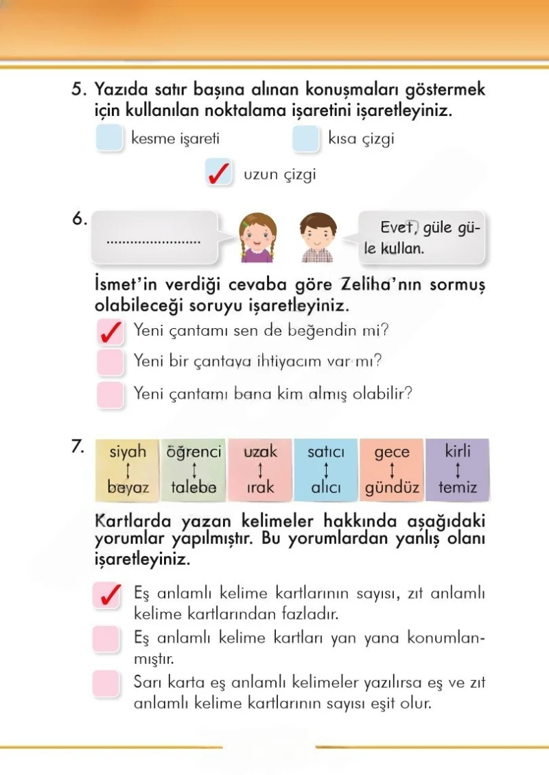 2. Sınıf Türkçe Ders Kitabı Cevapları İlke Yayınları Sayfa 234 Çözüm Görseli