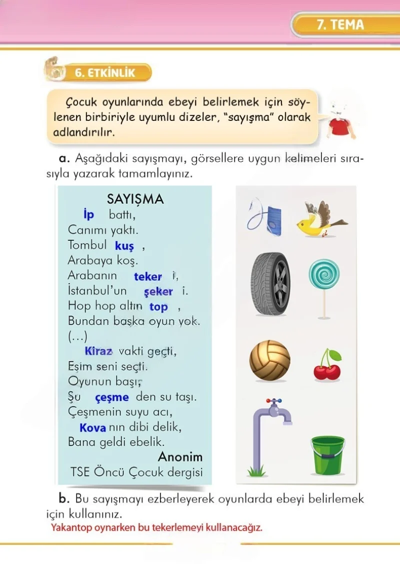 2. Sınıf Türkçe Ders Kitabı Cevapları İlke Yayınları Sayfa 243 Çözüm Görseli